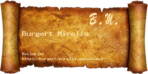 Burgert Mirella névjegykártya